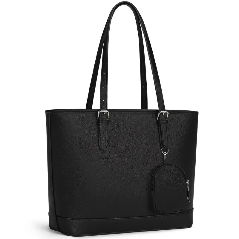NEWHEY Womens Tote Bag Large Capacity Faux Leather Shoulder Handbag with Removable Pouch