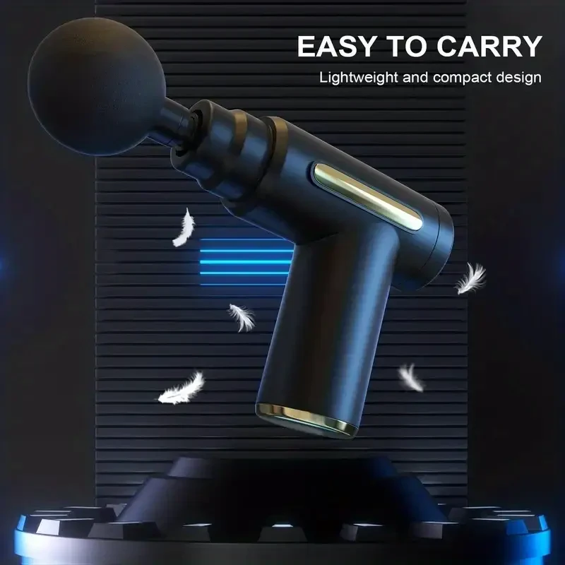 LAN XUN Ultra-Quiet Portable Massage Gun  3-Speed Adjustable, USB Rechargeable Muscle Relaxation Tool