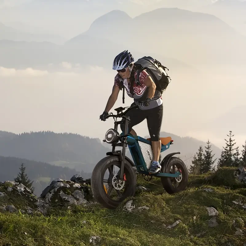 JANSNO 50.8cm Fat Tire Electric Bike for Adults 500W Brushless Motor, Dual Suspension & 48V 23Ah Battery