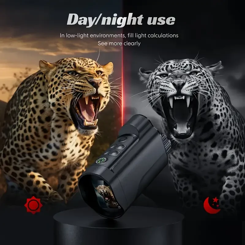 HIJOY 10X Digital Zoom Night Vision Goggles Infrared Scope with Compass & USB Rechargeable Battery