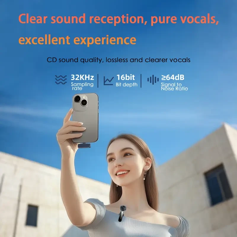 HITOZON 4-in-1 Professional Wireless Lavalier Microphone System