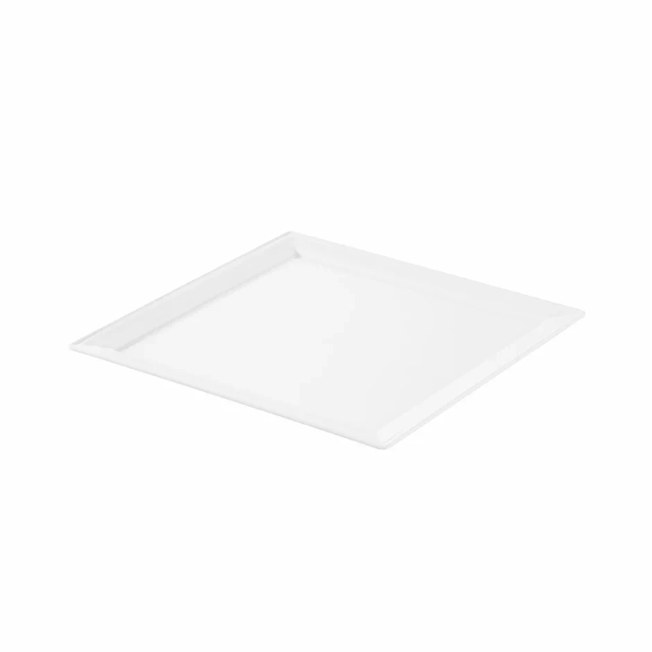 Crockery Square Plate White 14"