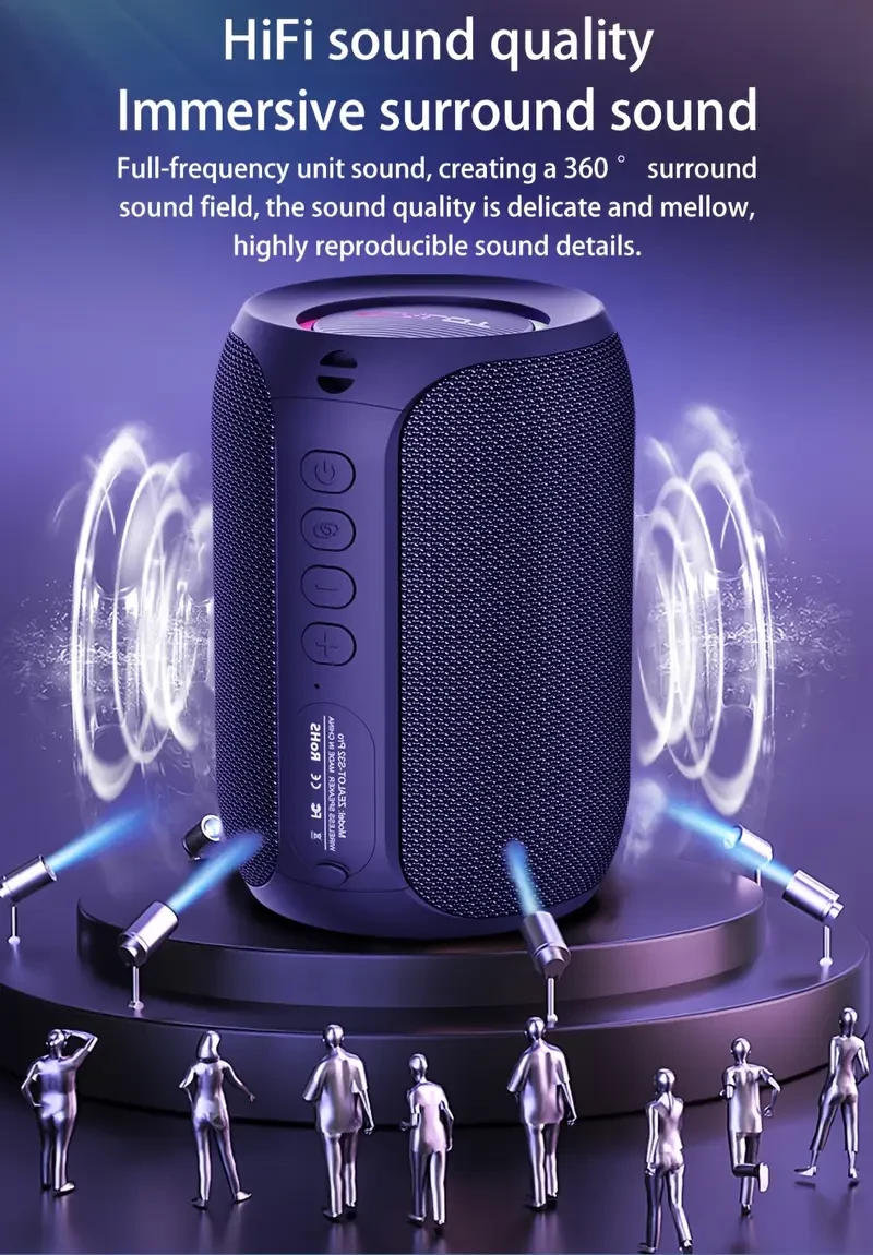 ZEALOT S32 Pro Portable Wireless Speaker  Dual Pairing, 12-Hour Battery, USB-C (Charging & AUX Cables Included)