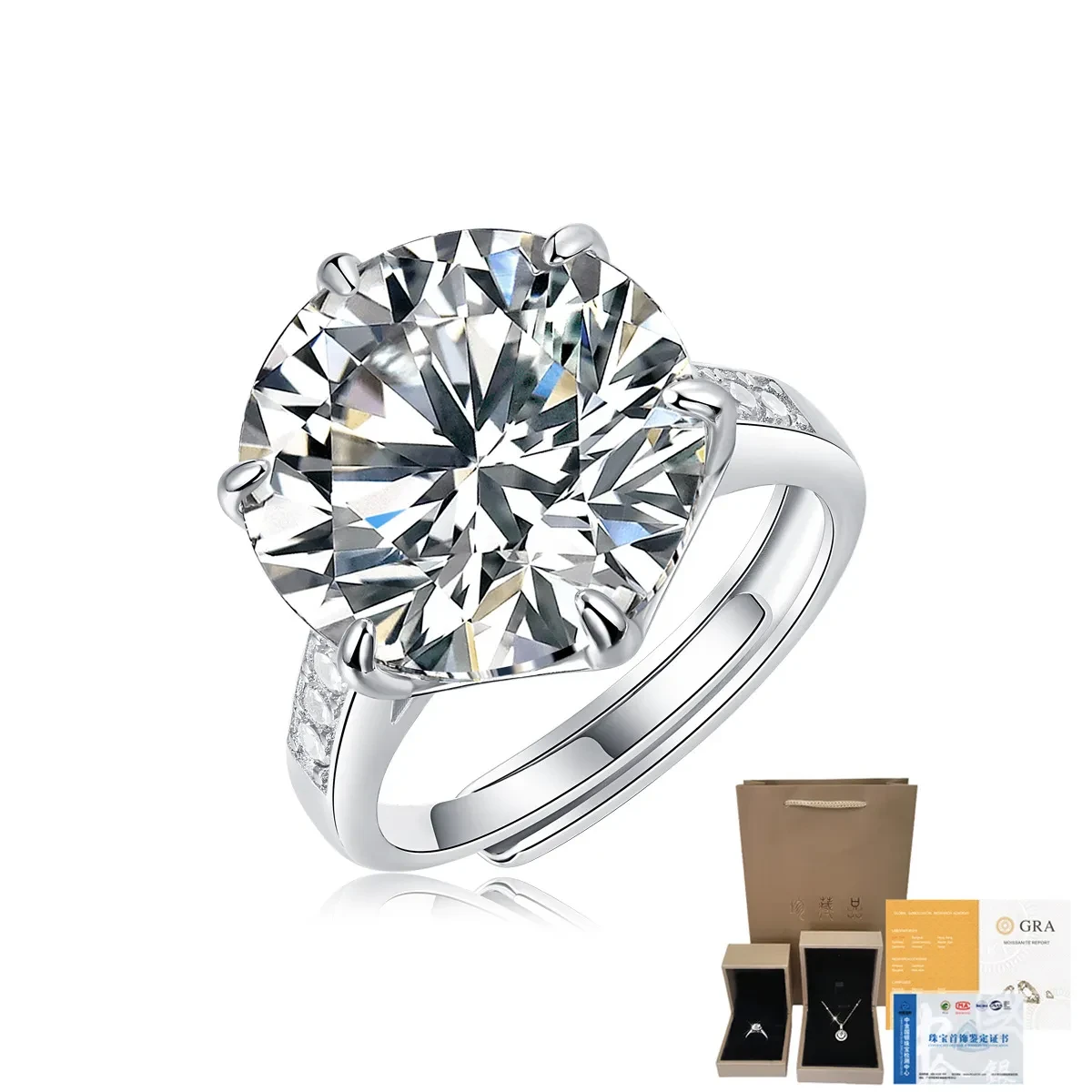 10 Carat Moissanite Ring