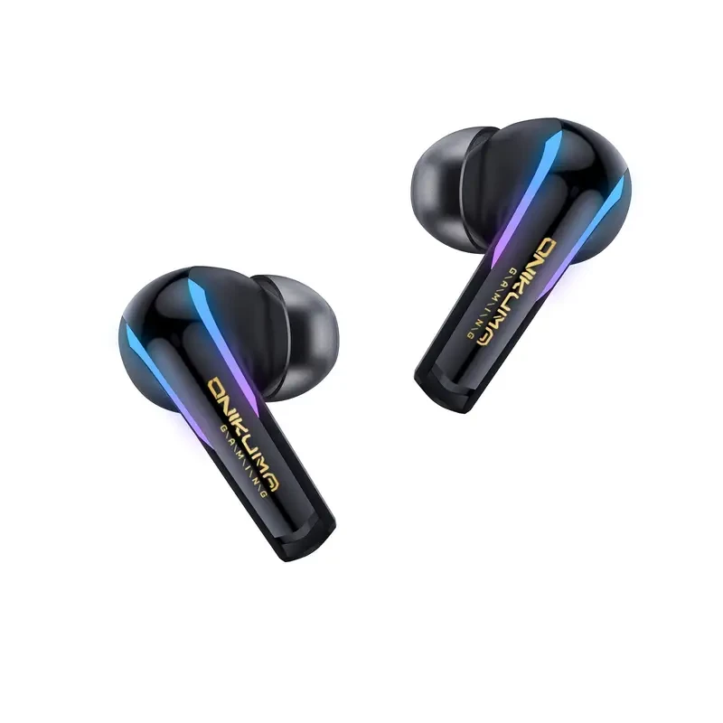 ONIKUMA White Gaming & DJ Headphones Dual-Mode Wireless, GRB Lighting, Noise-Cancelling Mic