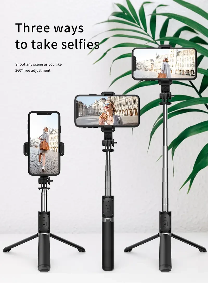 TOKQI 40" Cell Phone Selfie Stick Tripod  3-in-1 Extendable Stand with Wireless Remote & 360 Rotation