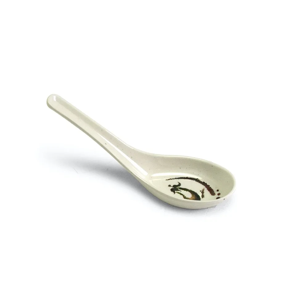 Melamine Soup Spoon Eggplant 5.5"