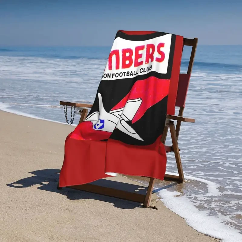 Essendon Bombers Design Beach Towel  Soft Microfiber Towel for Yoga, Travel, and Beach Use