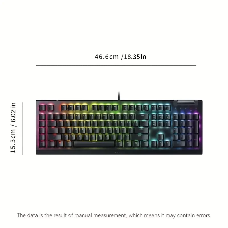 RAZER BlackWidow Spider V4 X Gaming Keyboard  RGB Backlit with Razer Chroma Sync