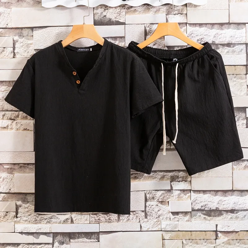 Two Piece Mens Linen Set