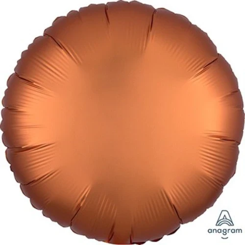 45cm Round Amber Satin Luxe Foil Balloon
