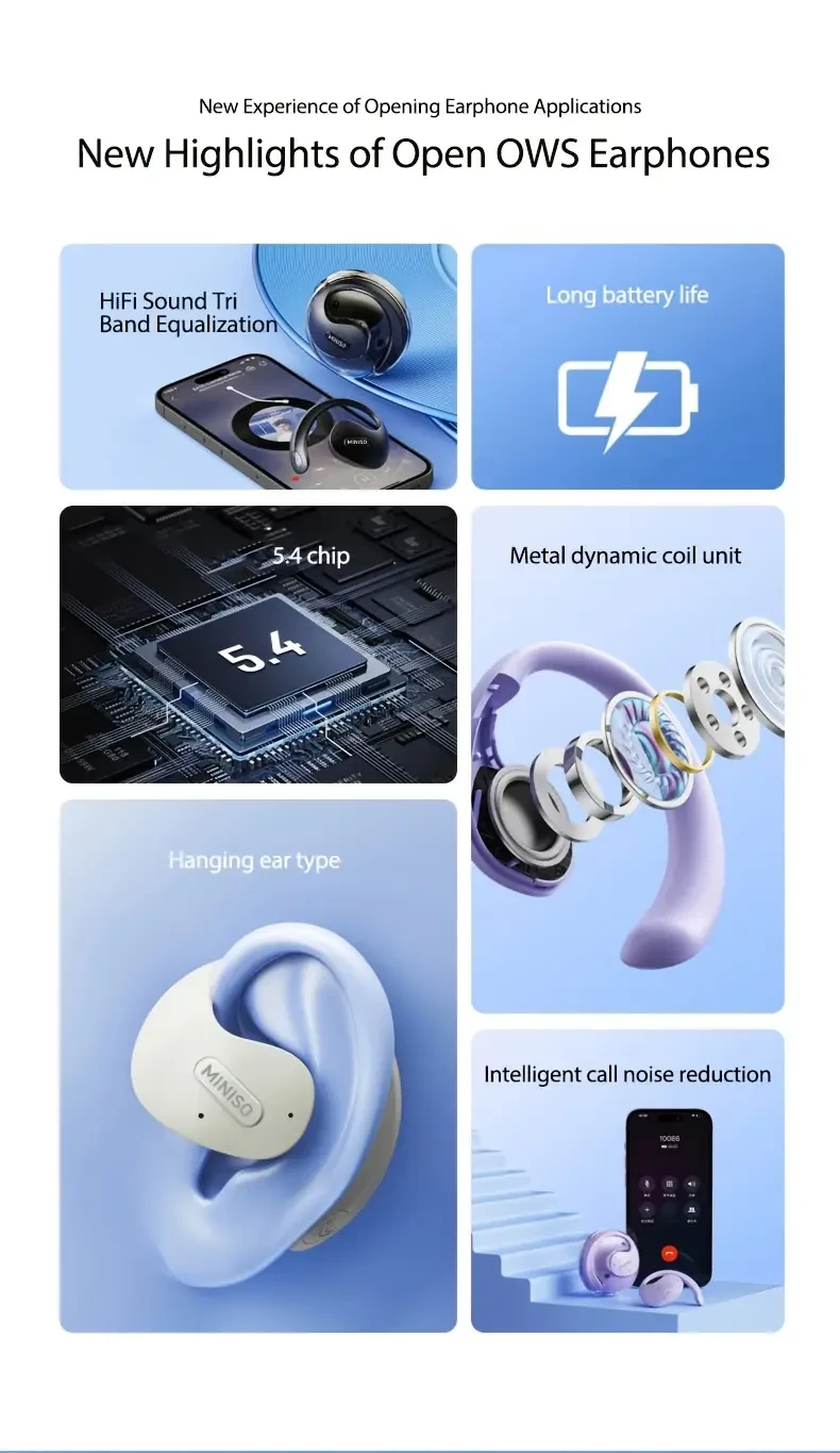 MINISO X15 Pro Smart Translation Earbuds Wireless Noise-Cancelling, High Sound Quality, and Real-Time Translation