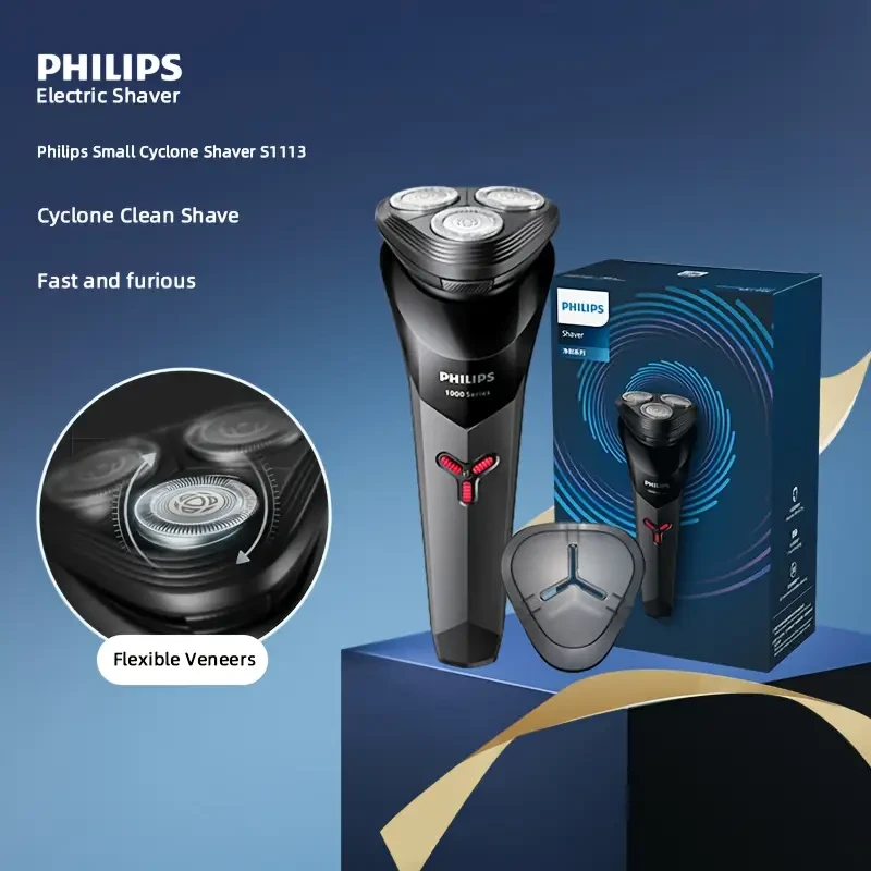 Philips Shaver Series 1000 Electric Hair Remover S1113 PowerCut Blade with ContourFlex Razor Head for Smooth, Professional Shaving