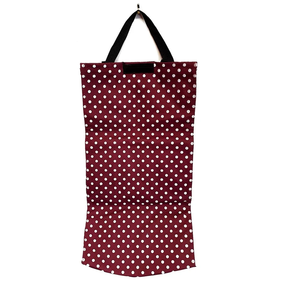 Carry Bag with Polka Dots (Maroon)