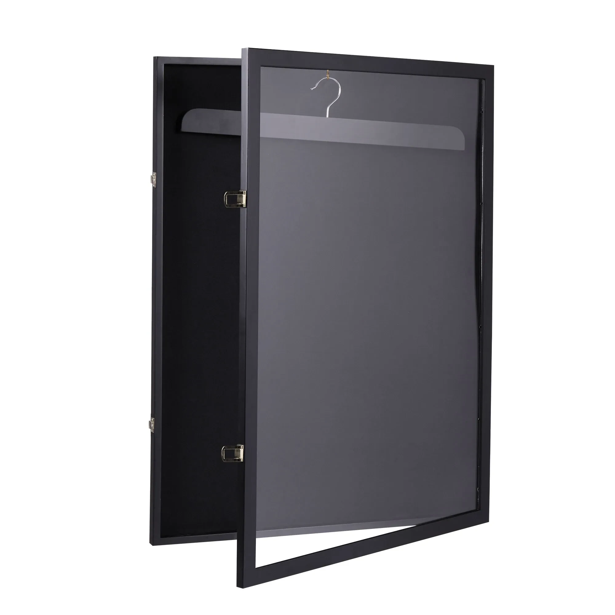 Jersey Display Case With Lengthened Hanger For Sports Uniforms & Shirts - Black