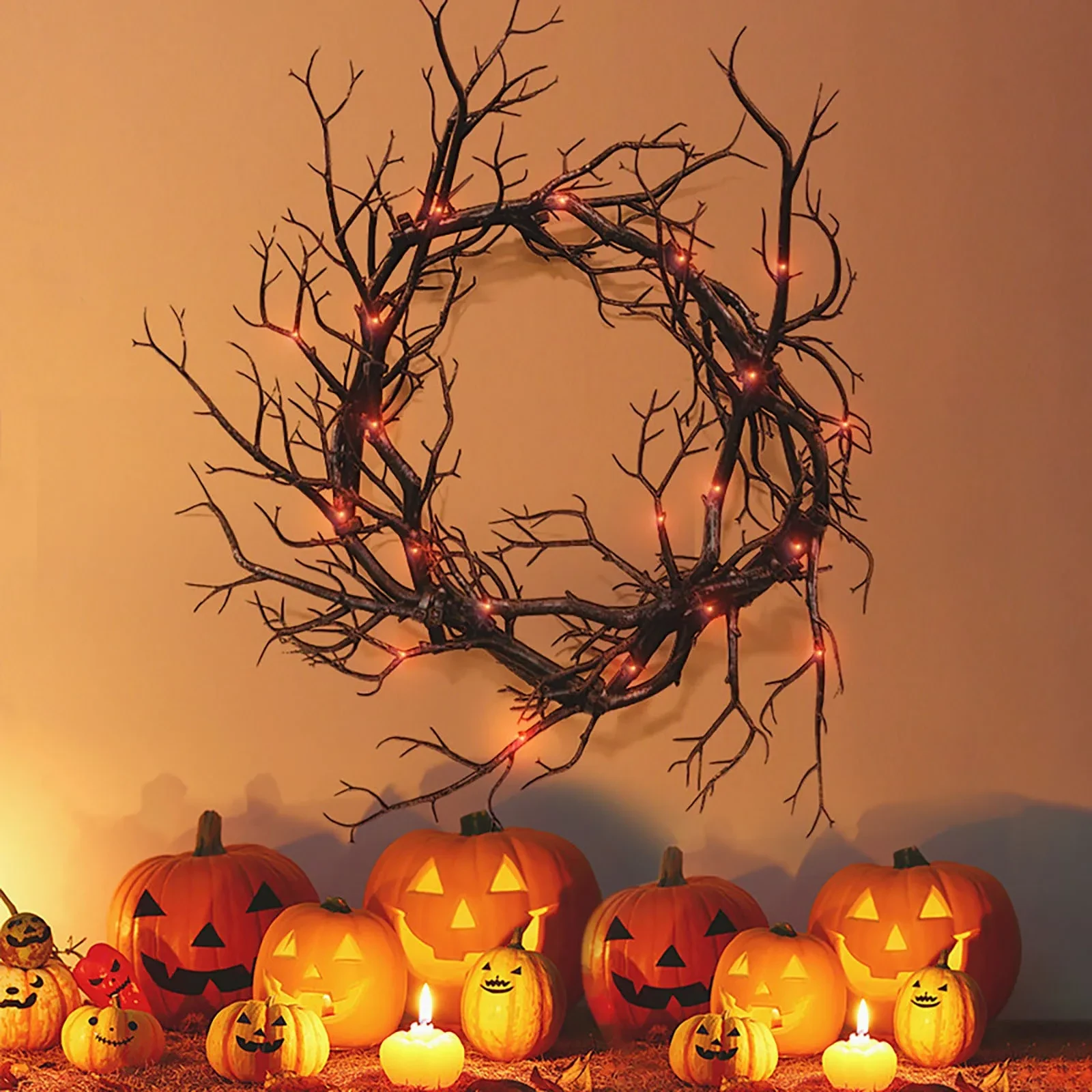 European Style Halloween Black Branches Garland