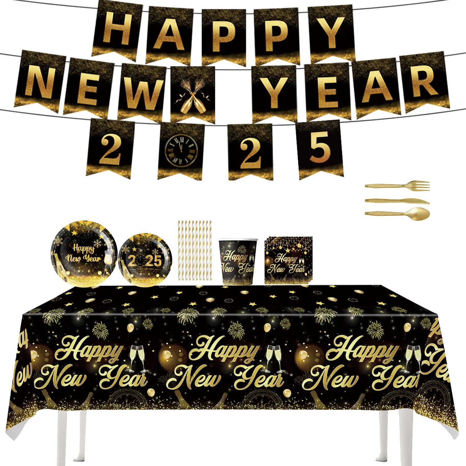 Black Party Table Cover