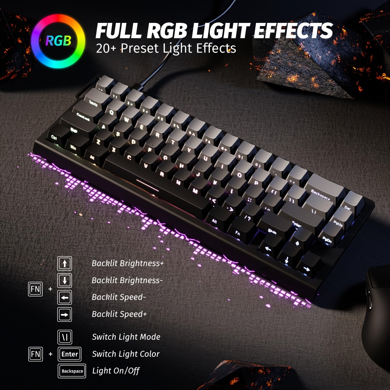 ATTACK SHARK X68 HE 8KHz Rapid Trigger Magnetic Gaming Keyboard