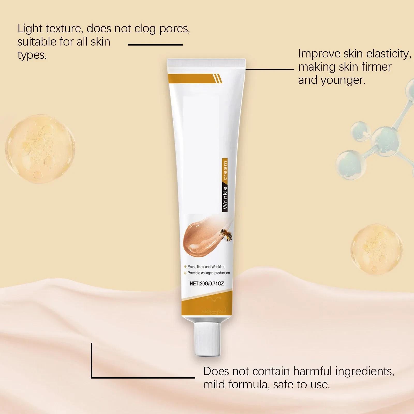 Bee Venom Anti-Wrinkle Face Cream - Hydrating & Brightening Skin Care