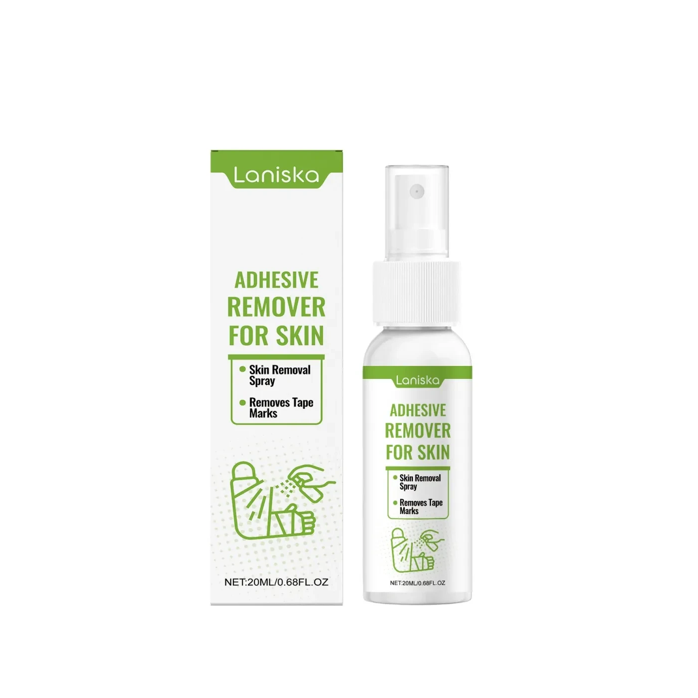 Lanisca Adhesive Remover for Skin  Gentle Tape & Sticker Residue Removal Spray 20ml