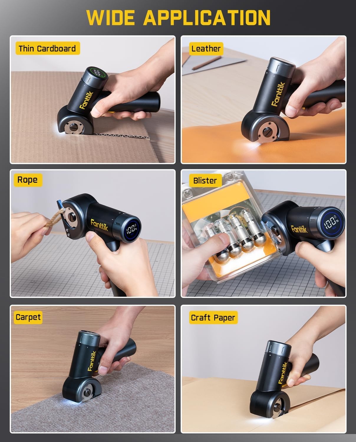 SliceMaster Mini Electric Rotary Scissors Handheld Circular Cutting Machine