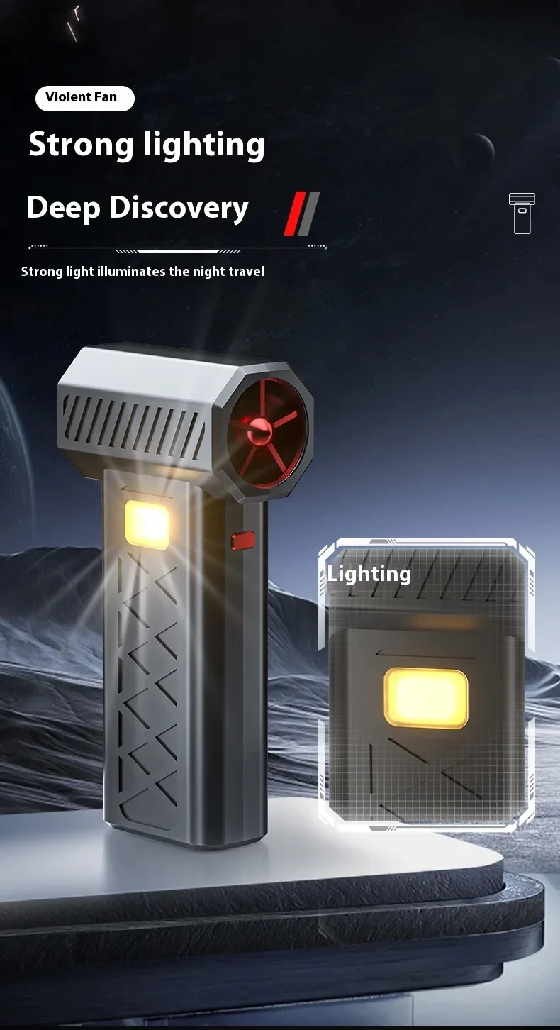 High-power High-speed Turbine Dust Removal Snow Blowing Emergency Lighting Rescue Broken Window Hammer Fan