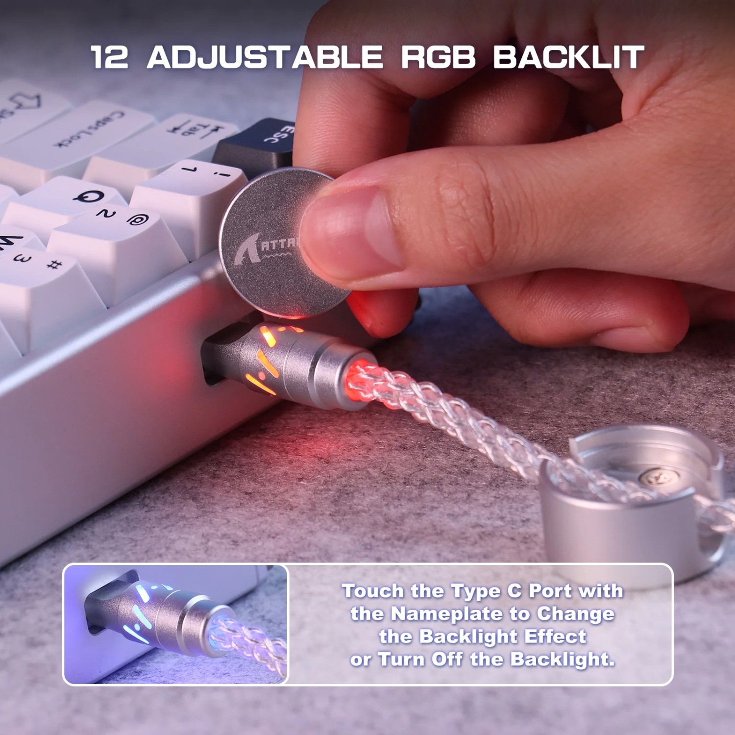 ATTACK SHARK C07 RGB Cable Magnetic, Smart, and Stylish Power for NZ Setups