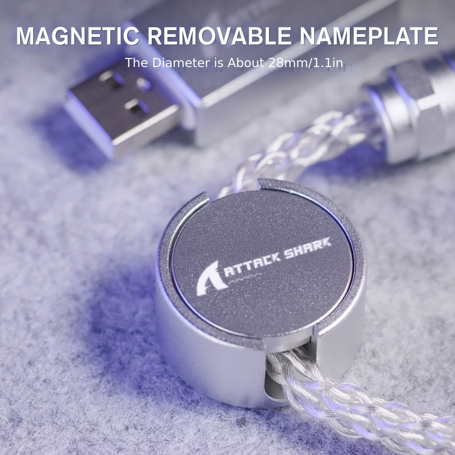 ATTACK SHARK C07 RGB Cable Magnetic, Smart, and Stylish Power for NZ Setups