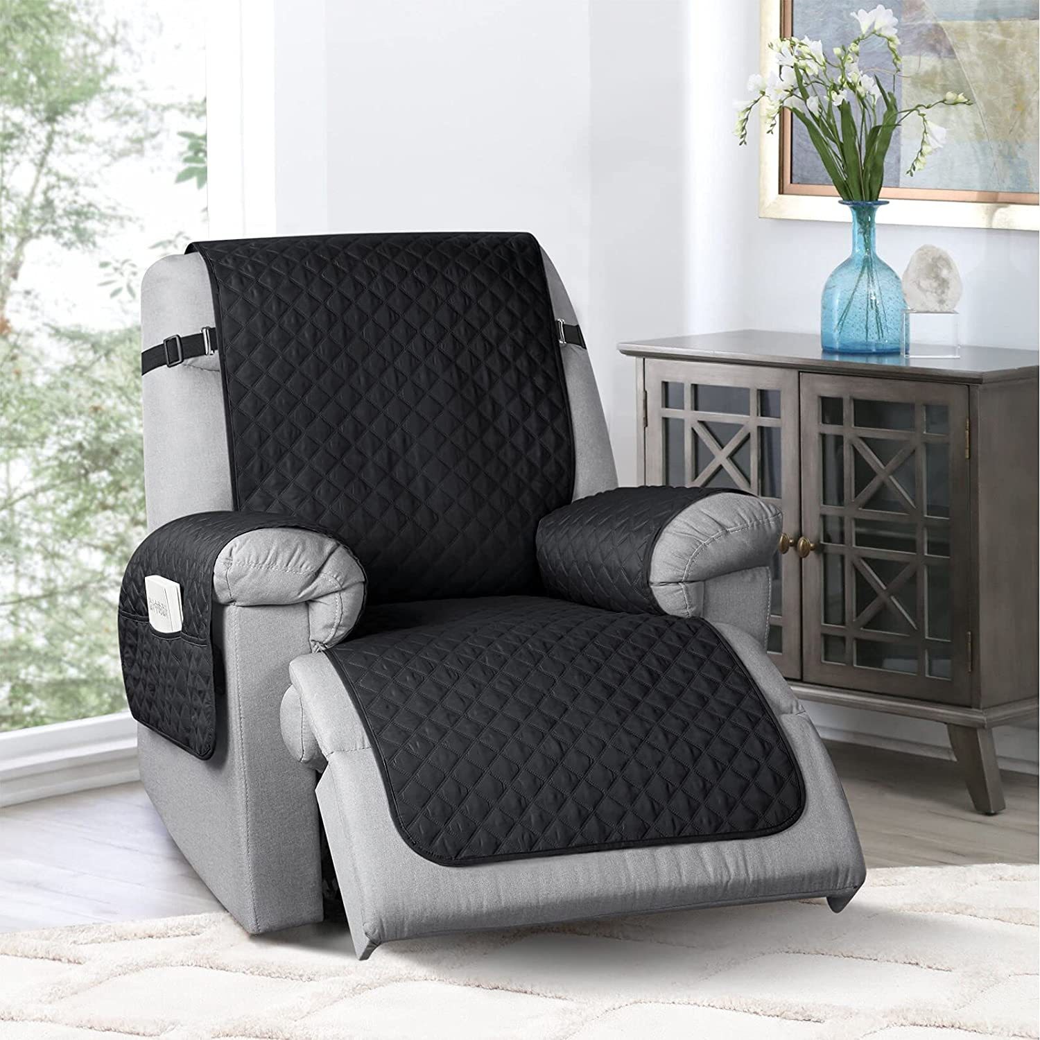 RhombusGuard Waterproof Recliner Slipcover Non-Slip Stretch Furniture Protector