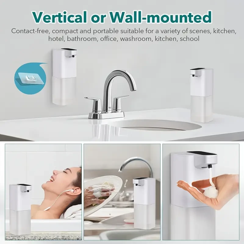 HOTU Automatic Soap Dispenser Touchless, USB Rechargeable & Hygienic Foaming Soap System