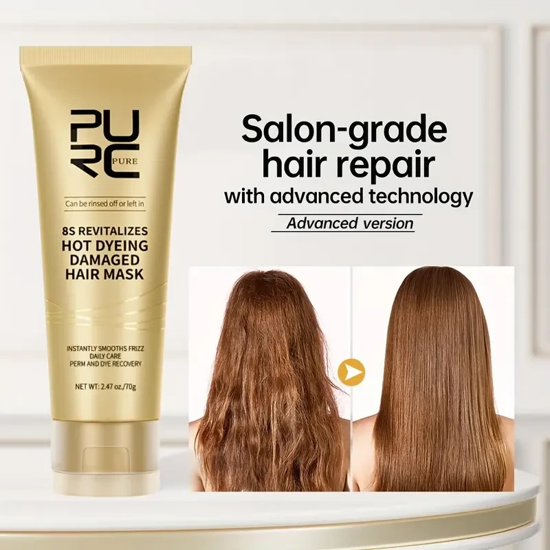 PURC 8 Seconds Hair Mask Professional Keratin Cream for Smoothing, Softening & Frizz Control