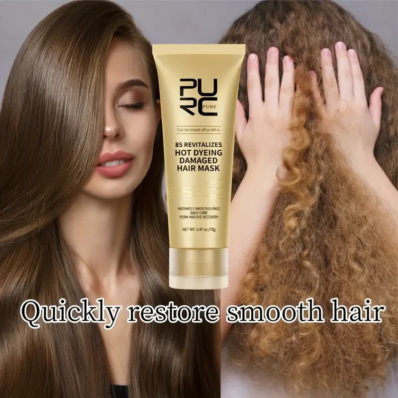 PURC 8 Seconds Hair Mask Professional Keratin Cream for Smoothing, Softening & Frizz Control