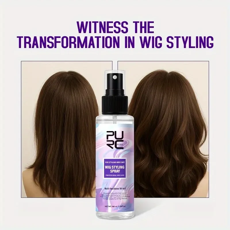 PURC 10-in-1 Wig Care Spray  Detangles, Conditions & Adds Shine