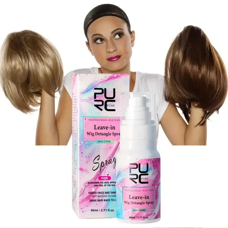 PURC Wig Care Spray  Leave-In Softener for Dry, Tangled & Synthetic Wigs