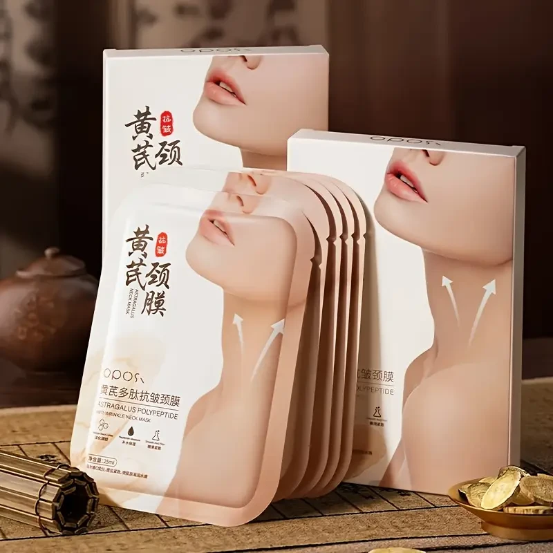 OPOSI Astragalus Polypeptide Neck Mask Hydrating, Lifting & Neckline-Smoothing Treatment (5pcs)