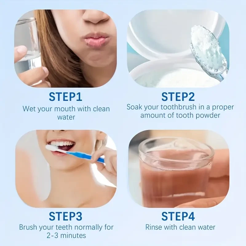 OPOSI Fresh Mint Teeth Whitening Powder Pearl Powder Deep Cleaning & Daily Brightening Care