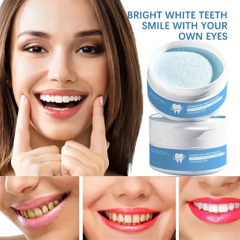 OPOSI Fresh Mint Teeth Whitening Powder Pearl Powder Deep Cleaning & Daily Brightening Care