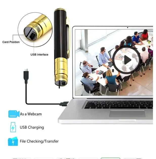Pen Camera Cam Mini Hidden Pocket Audio Video Recorder DVR Security 1080P HD USA