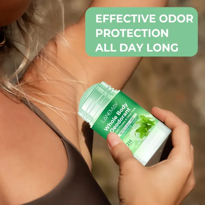 LANEMAY Whole Body Deodorant 72H Freshness with Mint Scent & Gentle Skin Care