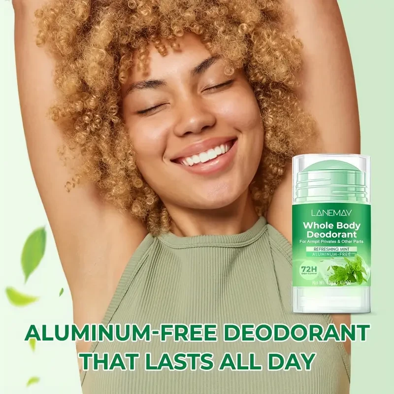 LANEMAY Whole Body Deodorant 72H Freshness with Mint Scent & Gentle Skin Care