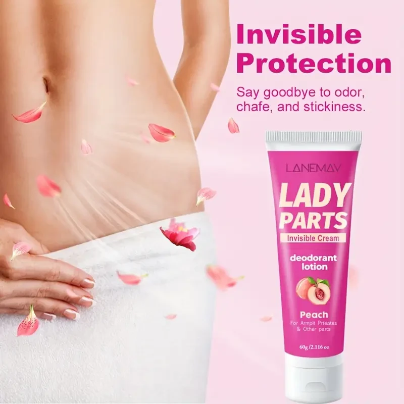 LANEMAY Peach Whole Body Deodorant for Women 72H Odor Control, Aluminum-Free & Skin-Safe