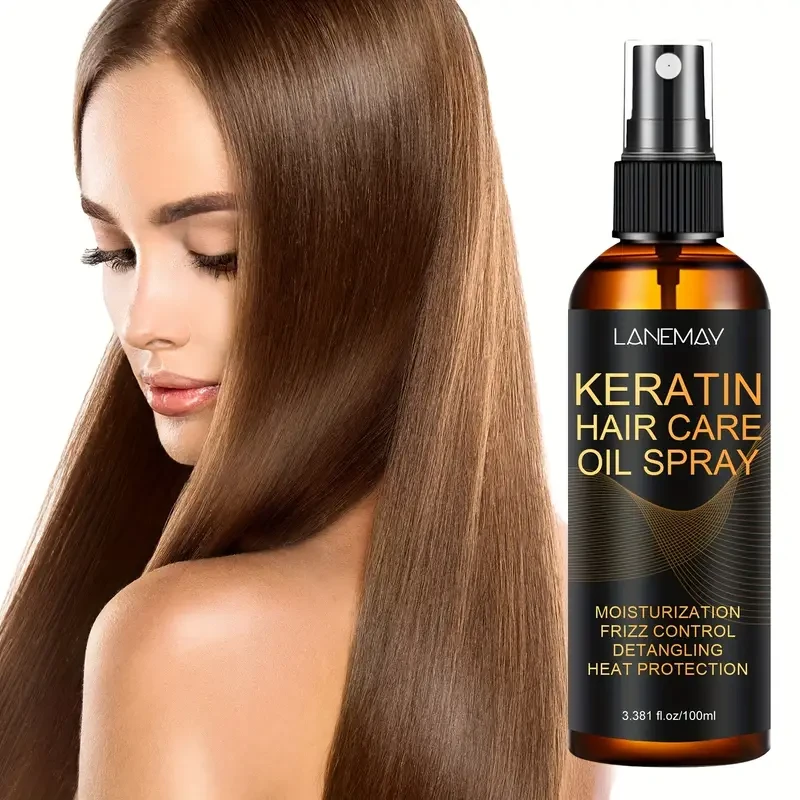 LANEMAY Keratin Hair Care Oil Spray Deep Moisture, Shine & Frizz Control