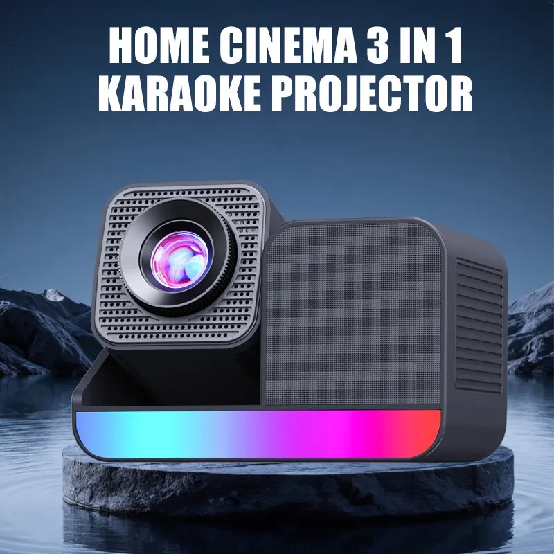 Karaoke Projector With Microphone 1080 HD Projector Home Theater Regional Agent Large Screen