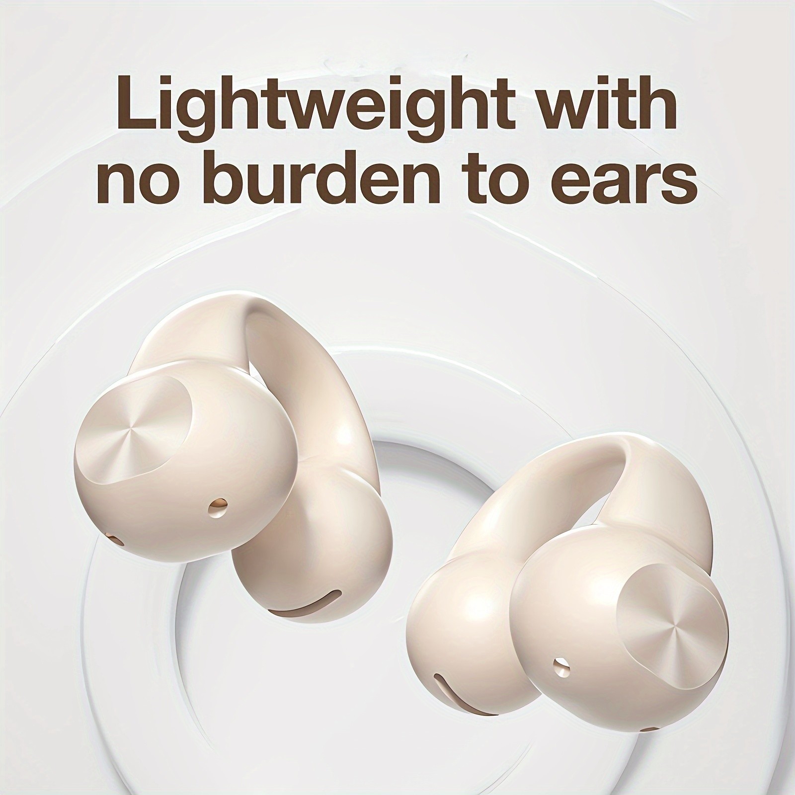 GENAI J01 Wireless Earbuds Open-Ear Clip Headphones with Touch Volume Control