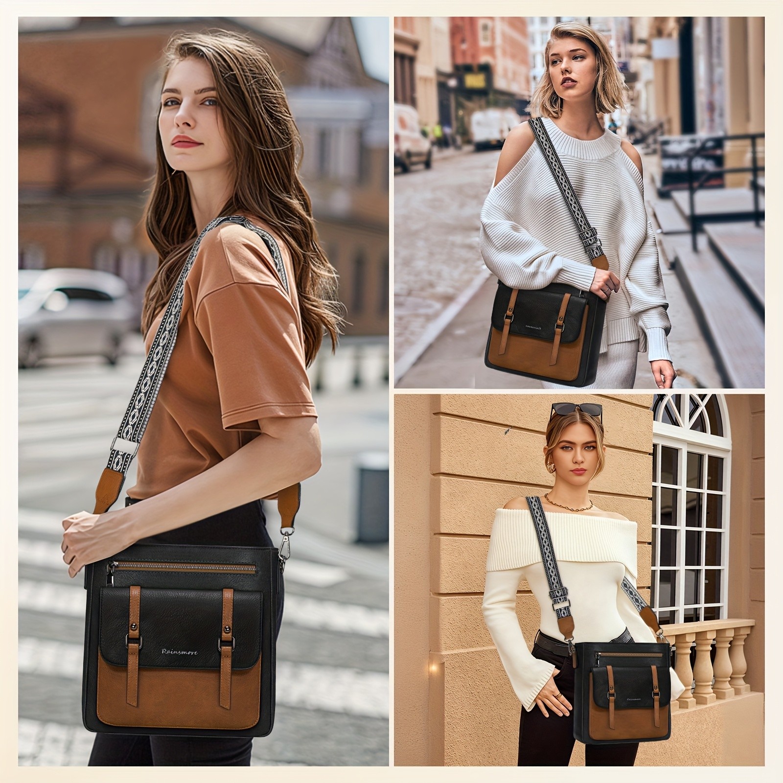 RAINSMORE Womens Crossbody Bag Lightweight Style & Everyday Comfort for Modern Kiwi Women