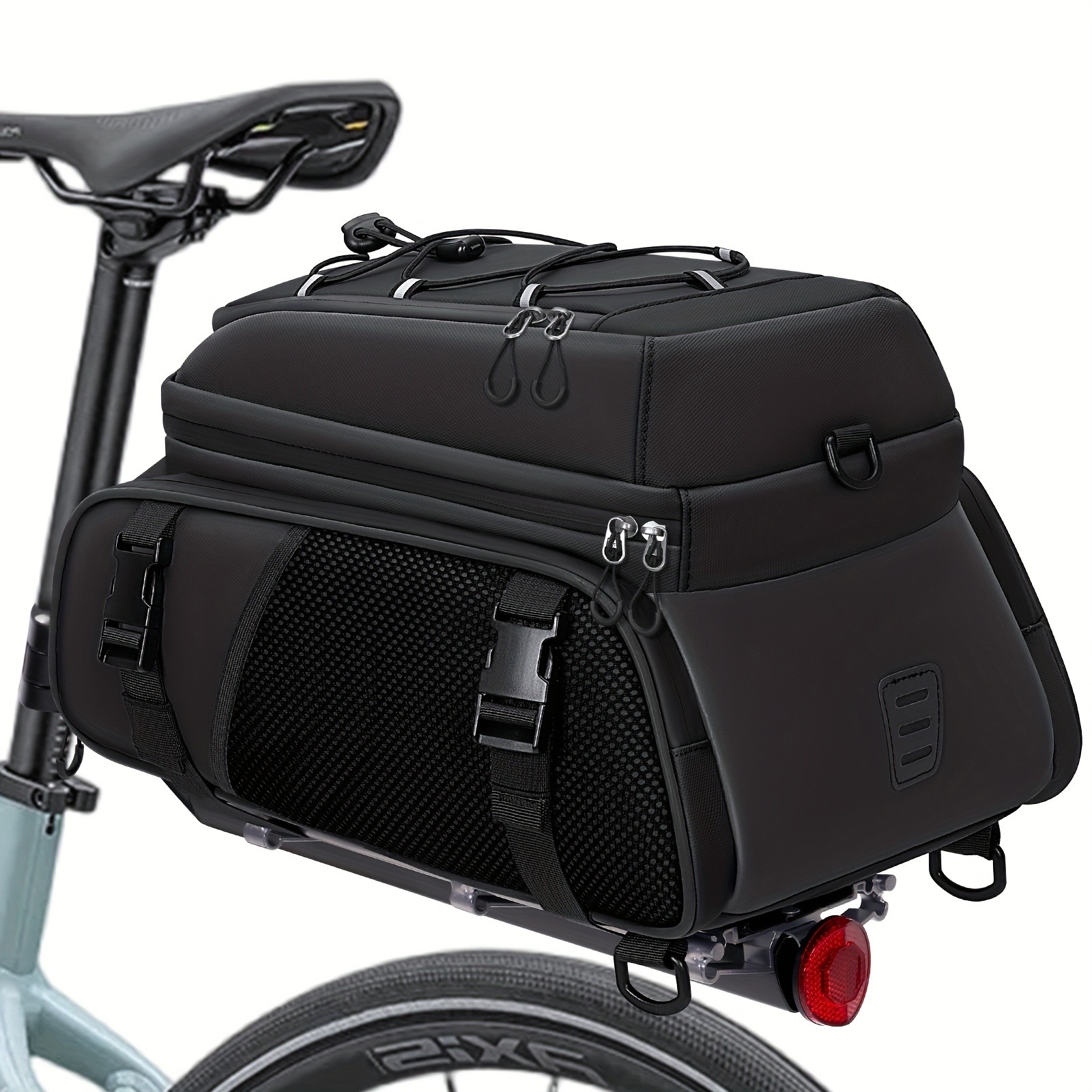 RAINSMORE 4-in-1 Expandable Bike Bag Ultimate 15L Storage for Cycling, Commuting & Outdoor Adventures