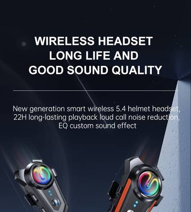 POLVCDG Motorcycle Helmet Wireless Headset Ride Smarter, Safer & Fully Connected