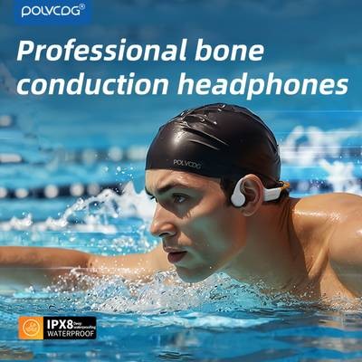 POLVCDG Wireless Bone Conduction Open-Ear Headphones Waterproof, Comfortable & Built for Active Lifestyles
