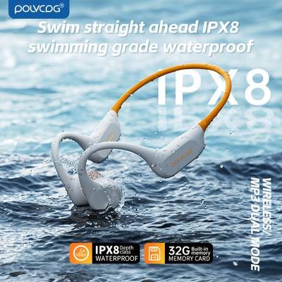 POLVCDG Wireless Bone Conduction Open-Ear Headphones Waterproof, Comfortable & Built for Active Lifestyles