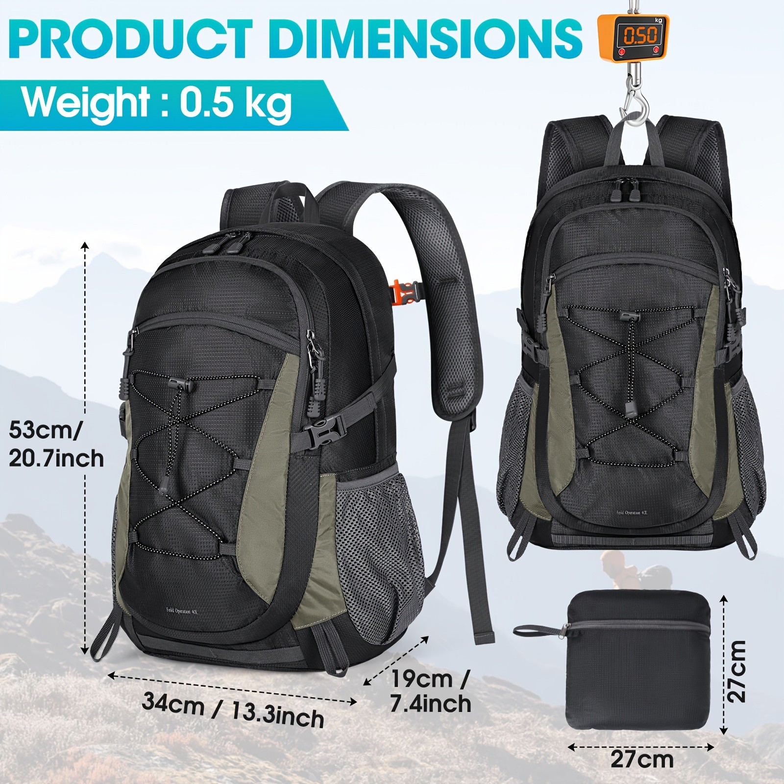 RAINSMORE 40L Unisex Hiking Backpack Lightweight, Large-Capacity Comfort for NZ Outdoor Adventures
